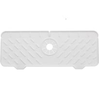 Коврик - мыльница силиконовый под смеситель SanTrade SM-DG3741 WT 37 мм х14 мм белый 6559