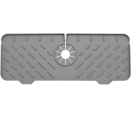 Коврик - мыльница силиконовый под смеситель SanTrade SM-DG3741 GY 37 мм х14 мм серый 6558