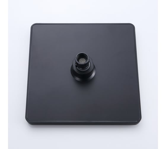 Верхний душ черного цвета 215*215мм с силиконовыми форсунками Cube BOND B02-9988