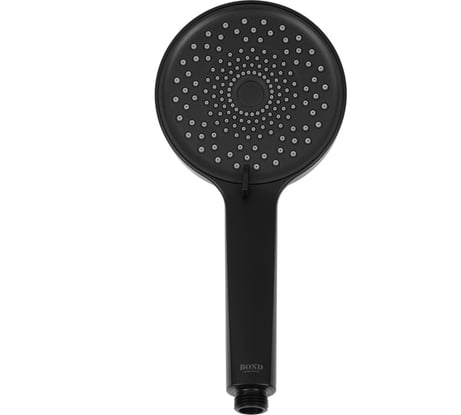 Черная лейка для душа черная 3 режима d125мм Круг BOND B01-9788