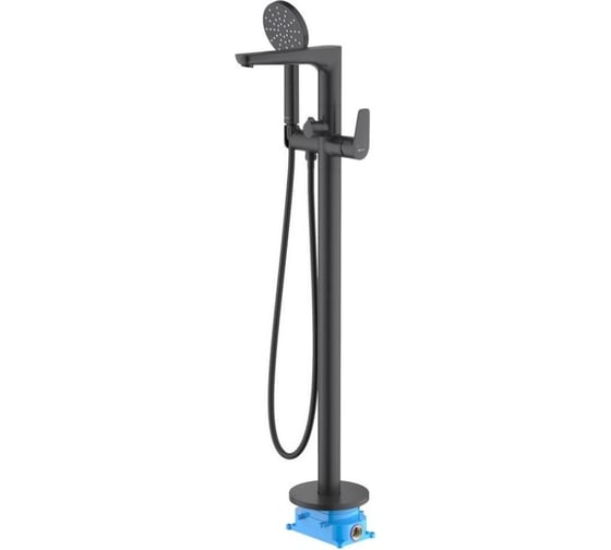 Напольный смеситель для ванны Aquatek БЕТТА (внешняя и скрытая часть), матовый черный AQ1145MB 00000135115