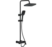 Душевая система со смесителем и тропическим душем Ledeme, черная L2425B 13553