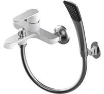 Смеситель для ванны/душа SmartSant Афалина короткий излив, керамич переключ, белый/хром SM233503AW