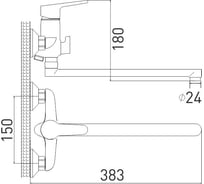 Смеситель для кухни с подключением к фильтру воды gross aqua 3120609c ecolife