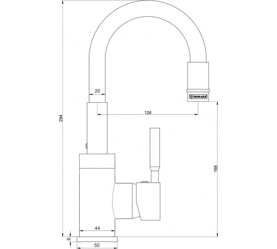 Смеситель GROSS AQUA ColorFlex для для кухни, c гибким изливом 3241508W