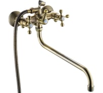 Смеситель GROSS AQUA Retro для ванны, с длинным изливом 7016012BRL-D06