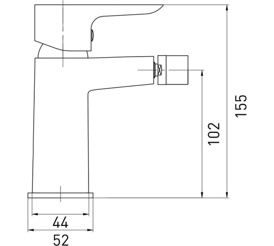Смеситель GROSS AQUA Space для биде 8515288С