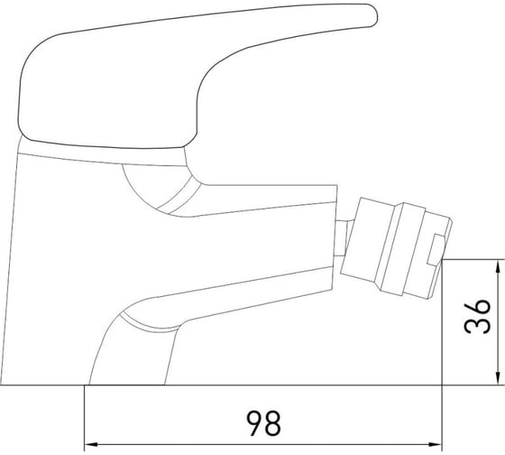 Смеситель GROSS AQUA Optima для биде 8523511С