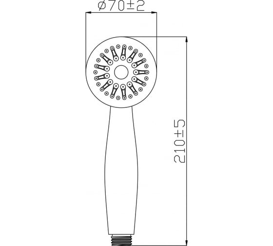 Лейка для душа GROSS AQUA Optima 1 режим GA2301