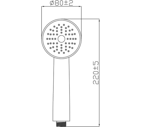 Лейка для душа GROSS AQUA Nova 1 режим GA3717