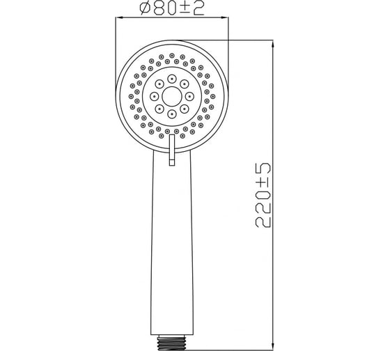 Лейка для душа GROSS AQUA Nova 2 режима GA3718