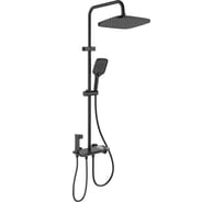 Душевая стойка Berges PULSAR на 4 потребителя, с термостатом, оружейная сталь 075013