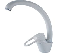 Смеситель для кухни мойки с высоким поворот изливом, белый Solone LOP4-A043KW