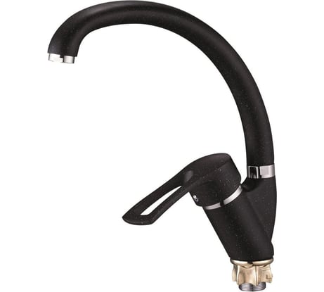 Смеситель для кухни мойки с высоким поворотным изливом, черный Solone KAK4-A181KB