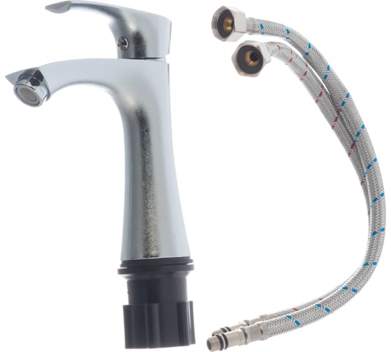 Смеситель для умывальника с монолитным изливом, xромированный Solone FAB1-A020
