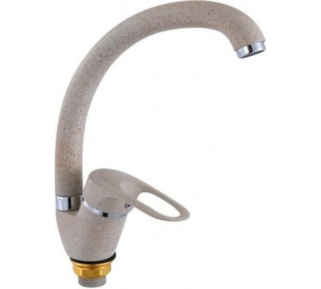 Смеситель для умывальника с повортным изливом Solone 360 градусов, песочный KAK4-A181KS