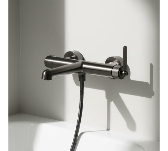 Смеситель для ванны ESKO, Бангкок/Bangkok Gun Metal, с аксессуарами, графит, BG54AGM
