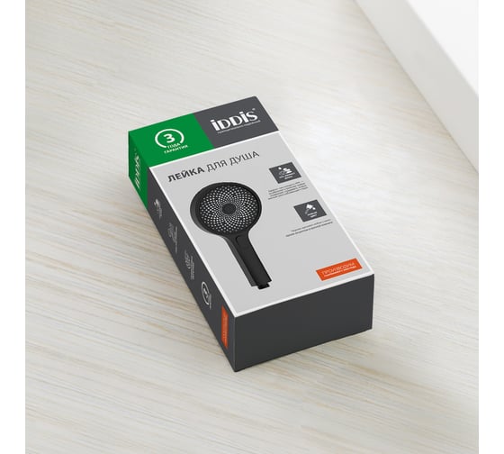 Лейка для душа IDDIS SpaHome черная SPA3F0Bi18