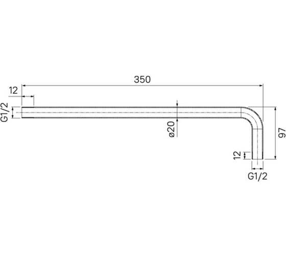 Кронштейн для верхнего душа IDDIS черный 001BB35i61