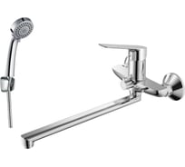 Смеситель для ванны ESKO Delhi латунь с длинным поворотным изливом 35 см и душевой лейкой, хром, Чехия DL31