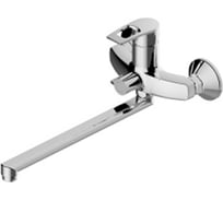 Смеситель для ванной ESKO Leon с длин поворот излив 30 см со шлангом и трехрежим лейкой, хром, Чехия LN31