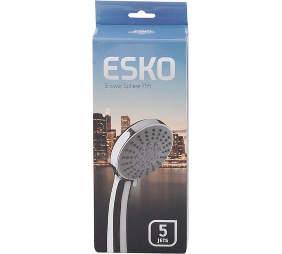 Душевая лейка ESKO 5-режимная 100 мм, SSP755