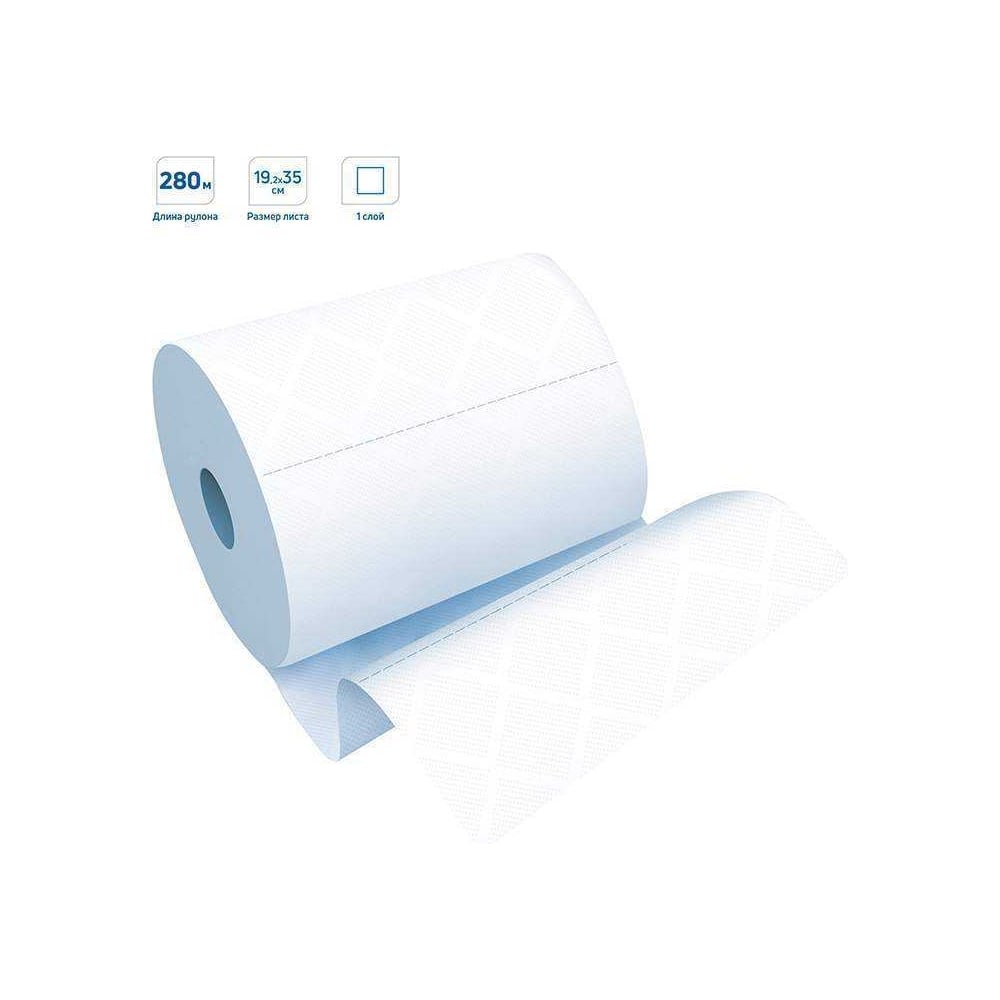 Полотенца бумажные OfficeClean в рулонах, M1, 1 слой, 280 м/рул ...