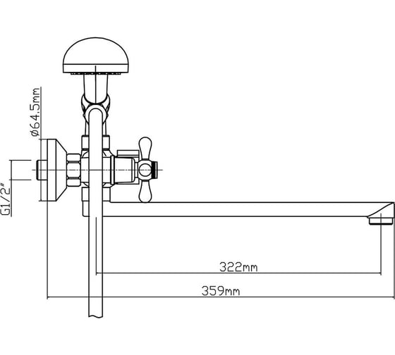 Комплект смесителя ванна/душ Latuno L10704