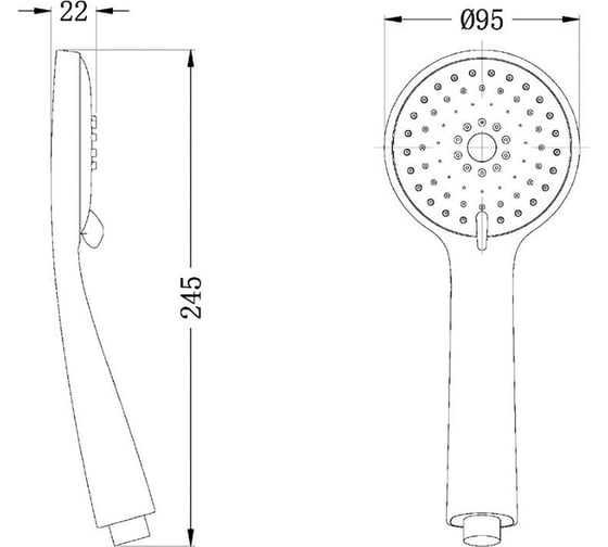 Душевая лейка с наклейкой Latuno L80011B