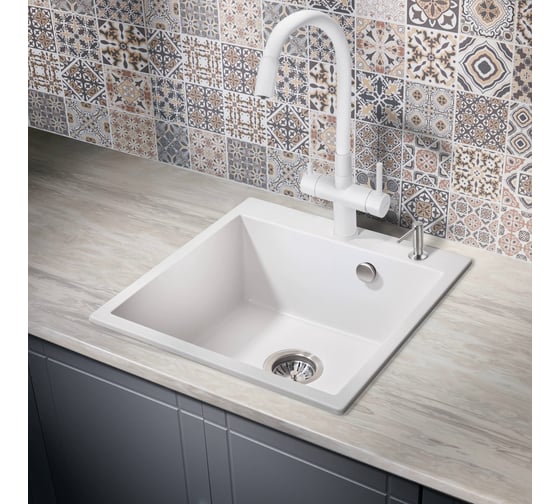 Смеситель для кухни с фильтром MILACIO Ultra 560 белый матовый MCU.560.WH