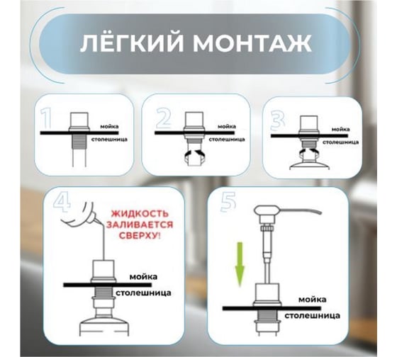 Диспенсер для кухонной мойки Alcora 350 мл, small, satin 3046513S