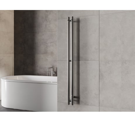 Электрический полотенцесушитель с терморегулятором GUARDO Alto вертикальный, 1200х82 мм, 2 секции, хром Alto 2 1282 CH