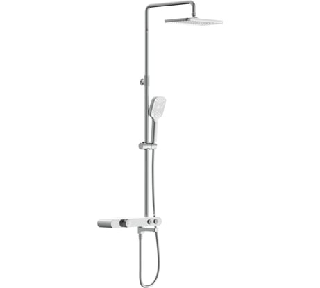 Душевая система Cersanit VIVO смеситель термостатический кнопочный с изливом, 3 режима, шланг 150 PVC 64529