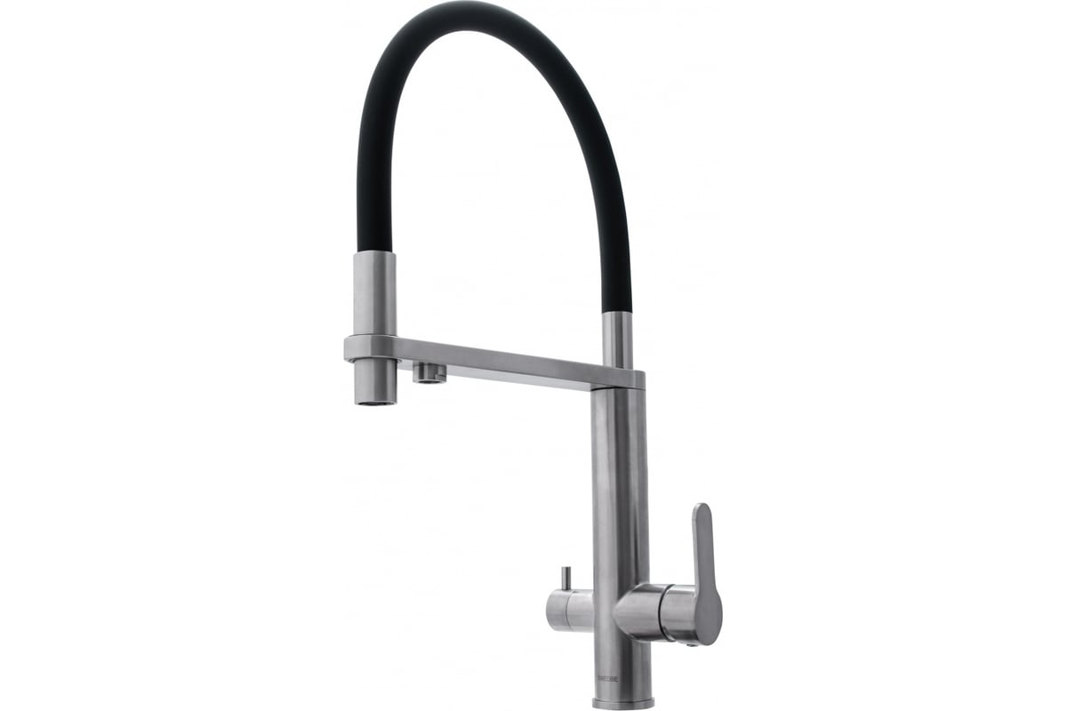 Смеситель для кухни Swedbe Selene Plus с вытяжным черным шлангом, 8440 ...