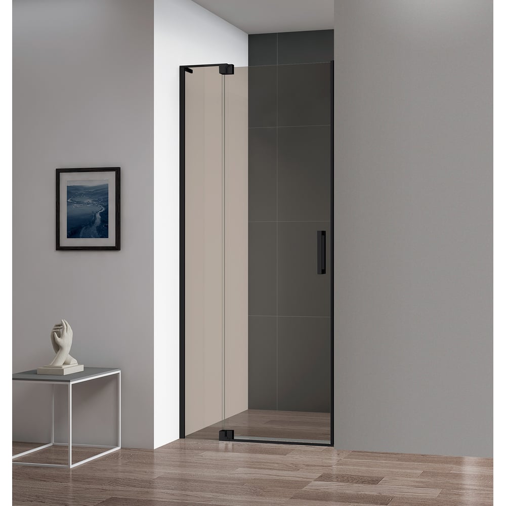 Душевая дверь в нишу Cezares SLIDER-B-1-100/110-BR-NERO - выгодная цена ...