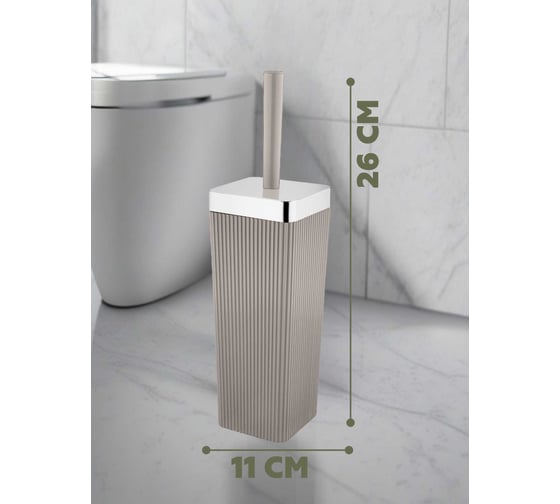 Ершик для унитаза с подставкой VIALEX COLUMB CKB301-latte