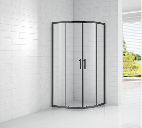 Душевой уголок Cezares ECO-O-R-2-90-C-NERO 1