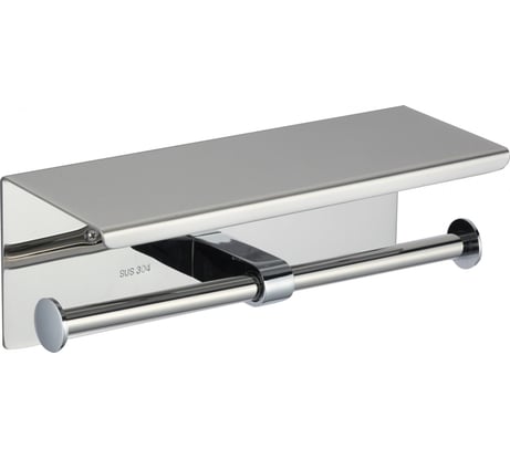 Держатель для туалетной бумаги Savol с полочкой для мобильного телефона нержавеющая сталь S-00AK57
