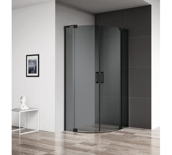 Душевой уголок Cezares SLIDER-R-2-80/90-GRIGIO-NERO