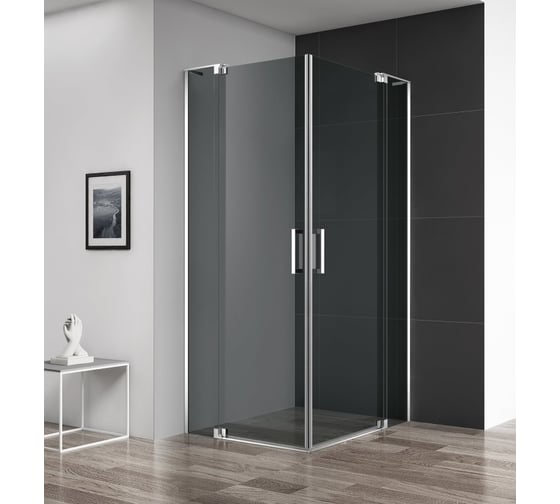 Душевой уголок Cezares SLIDER-AH-2-80/90-90/100-GRIGIO-Cr