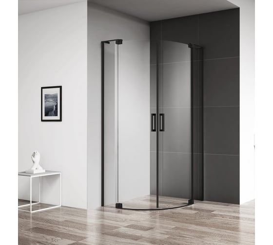 Душевой уголок Cezares SLIDER-R-2-80/90-C-NERO