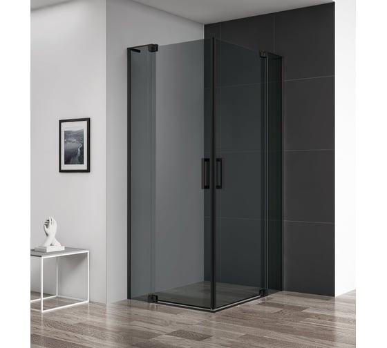 Душевой уголок Cezares SLIDER-AH-2-80/90-100/110-GRIGIO-NERO 1