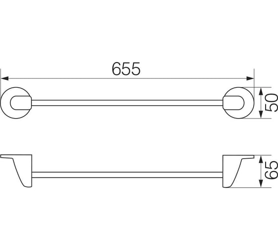 Полотенцедержатель Veragio OSCAR 60 см, хром OSC-5221.CR