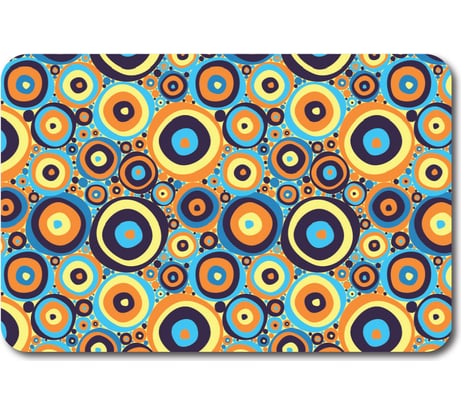 Комплект: коврик для ванной 68х45 см.+ коврик для WC 45x40 см. рисунок: "BUBBLES" CARPET 000000