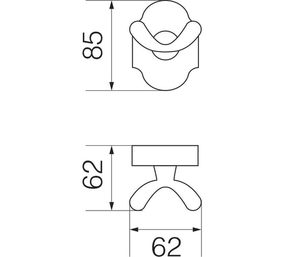 Двойной крючок Veragio Stanford бронза VR.STD-7732.BR