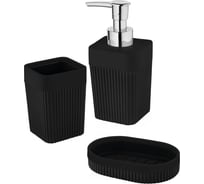 Набор для ванной комнаты VIALEX COLUMB 3 предмета арт CKB406T-black