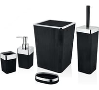Набор для ванной комнаты 5 предметов VIALEX COLUMB арт CKB003-black
