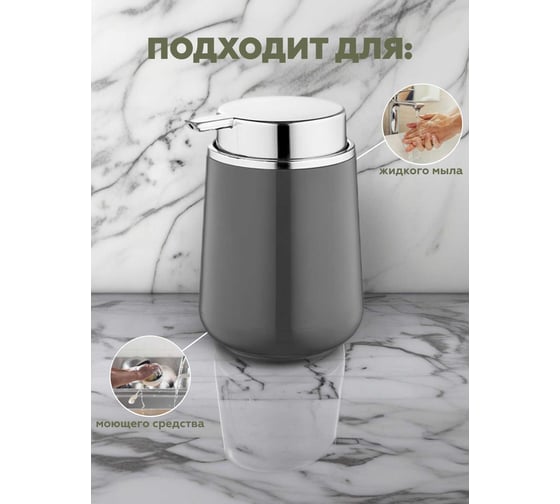Набор для ванной комнаты 5 предметов VIALEX ELEGANCE арт YB004-anthraticite