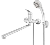 Смеситель для ванны Mix&Fix Зетта одноручный, с аксессуарами, с L-изливом, 350 мм, картридж 40 мм тов-114487