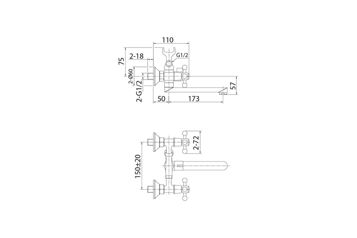 Смеситель для ванны Milardo Duplex DUPSB02M02 - выгодная цена, отзывы ...
